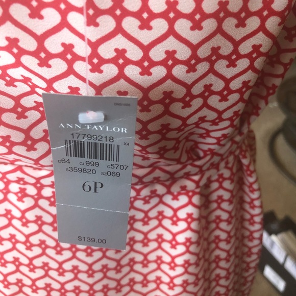 Ann Taylor Red Heart Spaghetti Strap Dress NWT - Picture 5 of 6